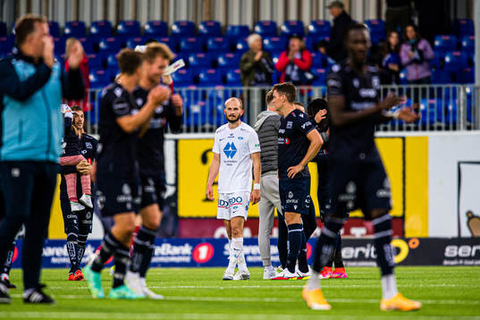 Eirik Hestad of Molde looks dejected