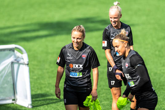 Mimmi Larsson, Caroline Seger and Sanne Troelsgaard