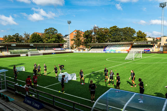 General view over a training session with FC Rosengård