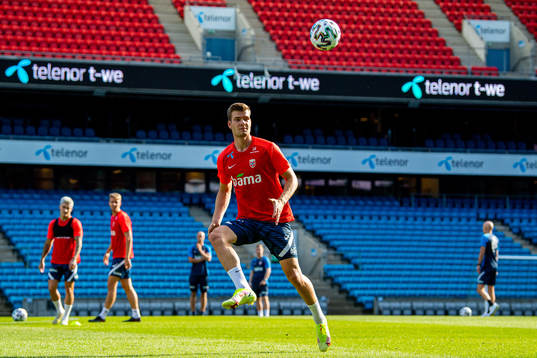 Alexander Sørloth of the Norwegian national football team