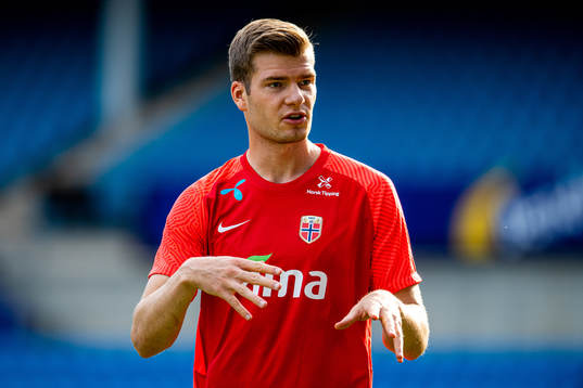 Alexander Sørloth of the Norwegian national football team
