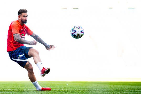 Aron Dønnum of the Norwegian national football team