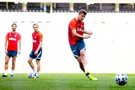 Alexander Sørloth of the Norwegian national football team