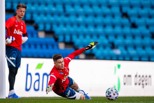 Goalkeeper Per Kristian Bråtveit of the Norwegian national