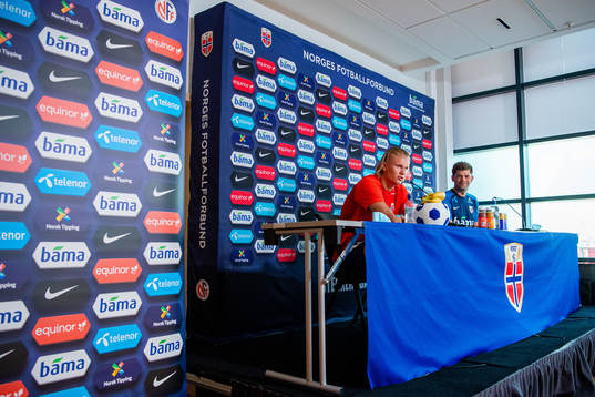 Erling Braut Haaland and Morten Morisbak Skjønsberg, press
