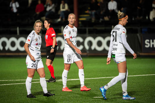 Mia Persson, Caroline Seger and Sanne Troelsgaard of