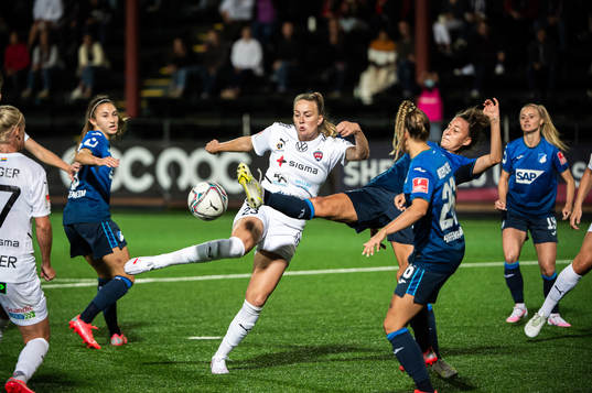 Stefanie Sanders of Rosengård and Franziska Harsch of
