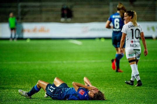Franziska Harsch of Hoffenheim looks dejected