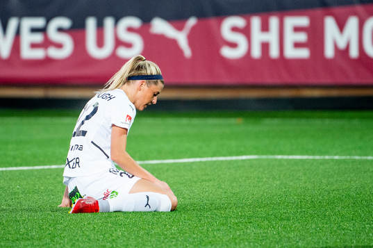 Olivia Schough of Rosengård looks dejected