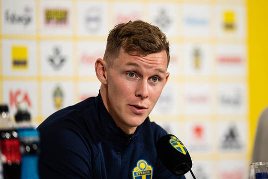 Emil Krafth of the Swedish national team