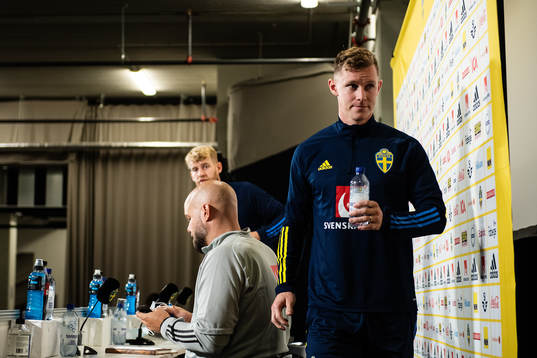 Emil Krafth of the Swedish national team