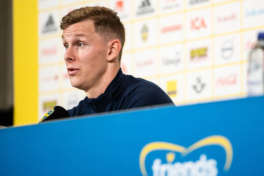 Emil Krafth of the Swedish national team