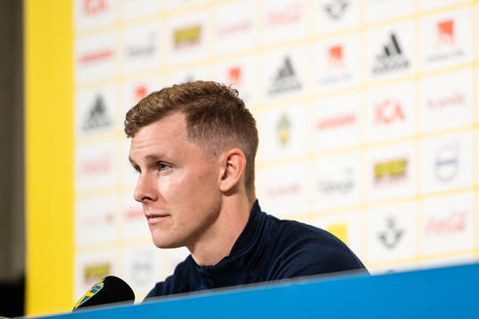 Emil Krafth of the Swedish national team