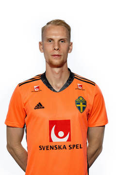 Goalkeeper Pontus Dahlberg of the Swedish national football
