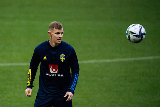 Emil Krafth of the Swedish national team