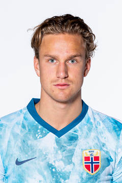 Erik Botheim of the Norwegian national football team poses