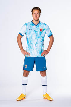 Erik Botheim of the Norwegian national football team poses