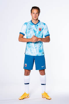 Erik Botheim of the Norwegian national football team poses