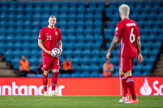 Erling Braut Haaland of Norway looks dejected
