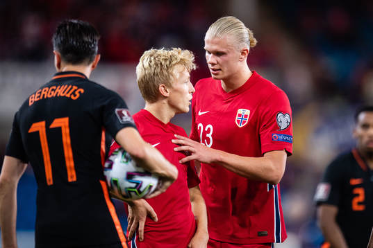 Birger Meling and Erling Braut Haaland of Norway