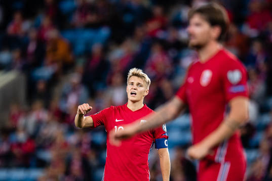 Martin Ødegaard of Norway reacts