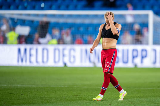 Martin Ødegaard of Norway looks dejected
