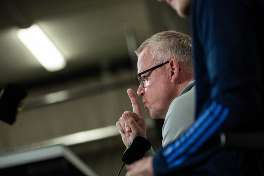 Head coach Janne Andersson of the Swedish national team