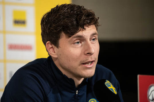 Victor Nilsson Lindelöf of the Swedish national team