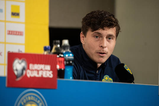 Victor Nilsson Lindelöf of the Swedish national team