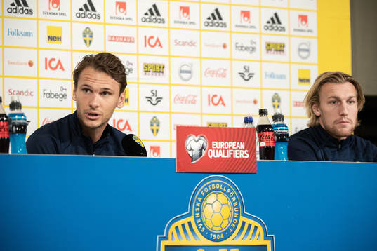 Albin Ekdal and Emil Forsberg of the Swedish national team