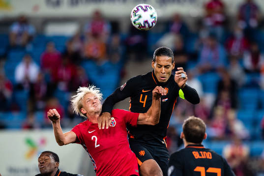 Morten Thorsby of Norway and Virgil van Dijk of Netherlands