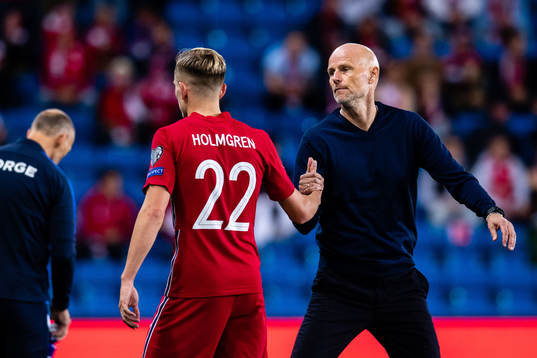 Marcus Holmgren Pedersen and Ståle Solbakken, head coach