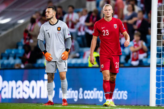 Erling Braut Haaland of Norway looks dejected