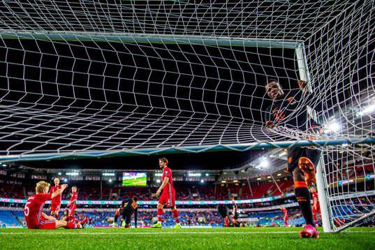 during the FIFA World Cup Qualifier football match between