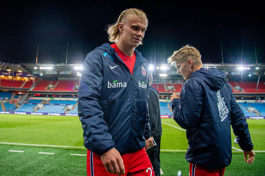 Erling Braut Haaland and Martin Ødegaard of Norway