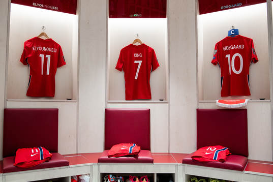 The kits of Mohamed Elyounoussi, Joshua King and Martin