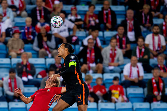 Morten Thorsby of Norway and Virgil van Dijk of Netherlands