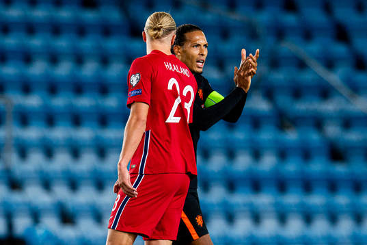 Virgil van Dijk of Netherlands celebrates 1-1 in front of