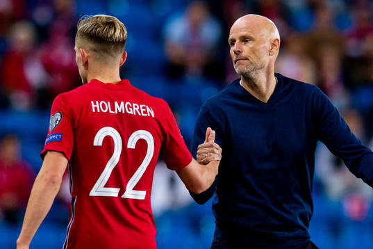 Marcus Holmgren Pedersen and Ståle Solbakken, head coach