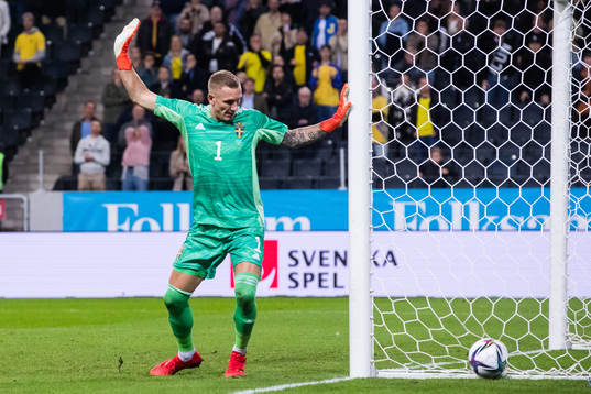 Goalkeeper Robin Olsen of Sweden