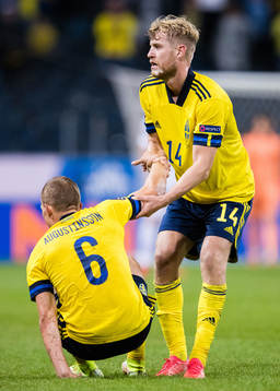 Ludwig Augustinsson and Filip Helander of Sweden