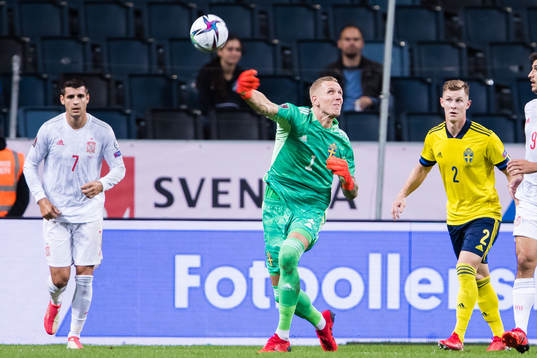 Goalkeeper Robin Olsen of Sweden