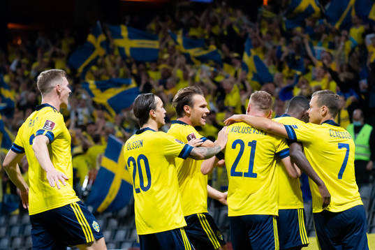 The Swedisg players celebrate