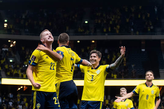 Dejan Kulusevski, Viktor Claesson and Victor Nilsson