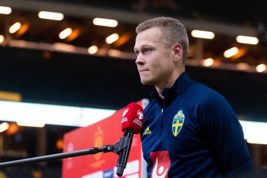 Viktor Claesson of Sweden is being interviewed