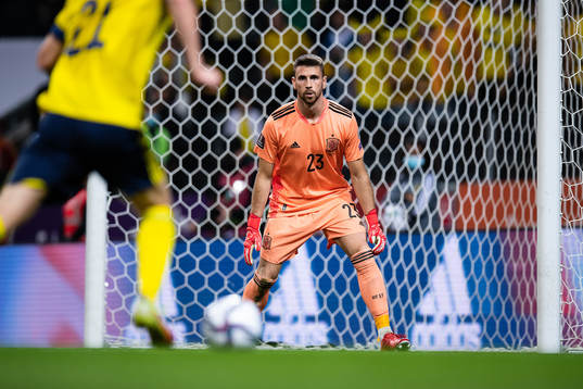 goalkeeper Unai Simón of Spain