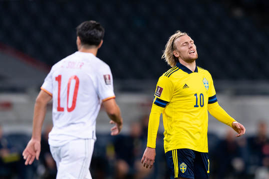 Emil Forsberg of Sweden looks dejected