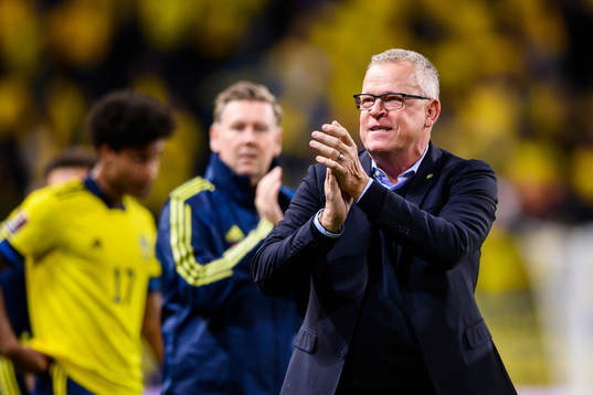 head coach Janne Andersson of Sweden