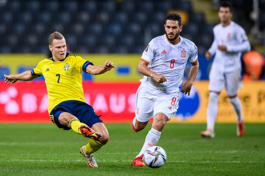 Viktor Claesson of Sweden against Koke of Spain