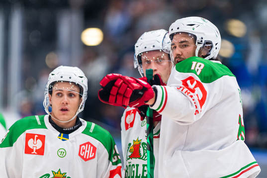 of Rögle Tyler Kelleher, Anton Bengtsson and Dennis